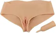 [ZXJEN] Silicone Transgender Panty Real Vagina with Catheter for Crossdresser Men Hiding Gaff Crossdressing