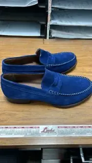 MENS DSQUARED2 NAVY SUEDE LOAFERS IN BOX NEW SIZE 43 US 10