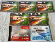 Lot 7 New Phillips TDK Imation CD-RW80 Disc Music Data Photo Video FREE S/H