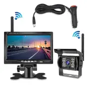 7inch Monitor Wireless Rear View Backup Camera Night Vision System For Car Rv Truck Bus as shown