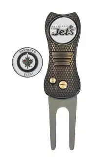 Winnipeg Jets NHL Golf Ball Marker + DivotFix Switchblade Divot Tool