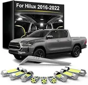 8Pcs LED Interior Light Bulb, For Toyota Hilux AN120 AN130 2016 2017 2018 2019 2020 2021 2022 2023 Car Accessories