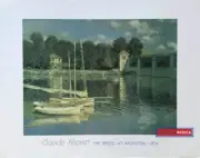 The Bridge at Argenteuil by Claude Monet Art Reproduction Poster 22 x 28