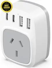 Japan Travel Adapter AU to Japan, Type A,Power Plug for Japan,China,Canada,White