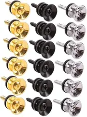 ERINGOGO 18Pcs Guitar Strap Lock Buttons for Acoustic and Electric Guitars Bass Ukulele Stripping Lock System Each Secure Your Instrument
