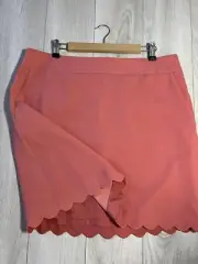 NWT Ann Taylor Blush Pink Scalloped Hem Pencil Mini Skirt Sz 16