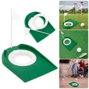 2x Indoor Outdoor Golf Putting Cup With Hole Flag Training Putter Practice Aid