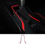 BOYUER for Toyota Corolla 2020 2021 2022 2023 2024 2025,2019-2025 Corolla Hatchback Corolla Cross ABS Center Console Gear Shift Panel Frame Cup Holder Cover Interior Decoration Red Trim Accessories