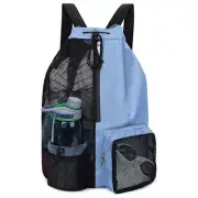 Nylon Mesh Gym Bag Mesh Drawstring Swimming Bag Polyester Mesh Materials