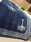 Indian Kantha Cotton Hand Block Print Floral Handmade Quilt 90x108 inch King