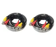 (2) Pack 25ft Pre-made All-in-One Video&Power Tit Night Owl CCTV Security Camera