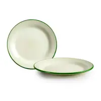 在飛比找momo購物網優惠-【IBILI】琺瑯餐盤 米綠26cm(餐具 器皿 盤子)