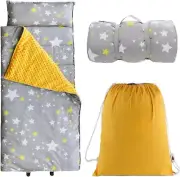 Ultra-Soft Lightweight Kids Nap Mat with Roll-Up Blanket & Pillow Set