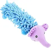 ibasenice Dog Tug of War Rope Toy Plush Squeaky Interactive Dog Toy Puppy Training Bungee Pull Rope