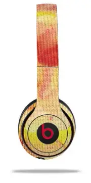 Skin Wrap for Beats Solo Wireless 2 3 4 Painting Yellow Splash SKIN ONLY