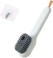 [Generic] 2 in l Multifunction Cleaning Brush with Hooks,Multifunctional Liquid Shoe Brush,Cleaning Brush with Soap Dispenser,Injectable Multifunction(White +Hooks Included)