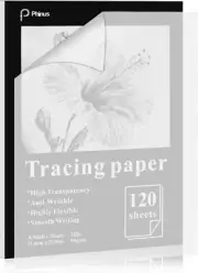 120 Sheets Tracing Paper for Drawing, 8.5”x 11”（120 Sheets）, Translucent