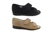 Ladies Slippers Bliss Entice Open Toe Slipper Adjustable Enclosed Heel Size 5-10 Camel 10