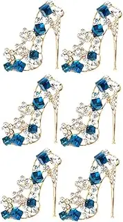 [WATIIFUFU] 3sets Unique Rhinestone Clothes Badge Easy Clip-on Decorative for Dress Backpack Hat 2pcs*3