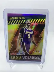 2020-21 Panini NBA Hoops Anthony Davis High Voltage #4 Insert Los Angeles Lakers