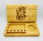 Baby grootr&rocket laser engraved magnet back flip style rolling tray pop gift