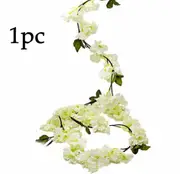 White 2.1M Artificial Silk Sakura Flowers Fake Vine Ivy Hanging Garland Floral Wedding