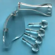 Electric Violin Fitting Transparent Acrylic Plexiglass Tailpiece Pegs Chinrest