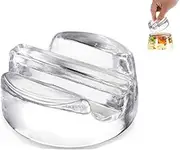 Fermentation Weights Lid,Heavy glass fermenting weights with handles for wide mouth Mason jars, Double wide mouth pickle can can weight fermentation lid.(1pcs)