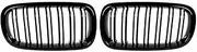 Gloss Black Car Grille Grill Front Kidney 2 Line Double Slat Compatible For BMW X5 F15 X6 F16 X5M F85 X6M F86 2014-2018 Car Accessories