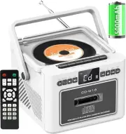 Boombox CD Player with Speakers Portable Radio Tape Cassette CD Players for Home