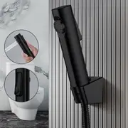 Black 1.2m Hose Handheld Douche Bidet Toilet Spray Jet Shattaf Kit
