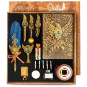 Feather Quill Pen and Ink Set, Complete Calligraphy Set for Beginners, Luxuri...