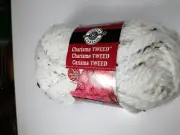 Loops & Threads Charisma Tweed Yarn 100 % Acrylic - White-93 Yards