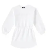 [Balmain Kids] Balmain Kids Logo cotton jersey sweatshirt dress Y 12 white