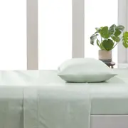 ESSN 500TC Cotton Sateen Flat Sheet Sage -Double Bed