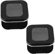 Beavorty Travel Eyeshadow Container Magnetic Closure 2pcs Compact Makeup Storage Case