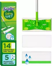 Swiffer Sweeper 2-in-1 Dry + Wet Floor Mopping and Sweeping Kit, Multi-Surface