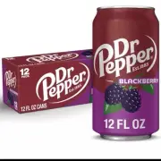Dr. Pepper BlackBerry 12 Pack Cans - NEW FLAVOR - Direct From Distributor