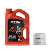 Ryco Oil Filter Nulon 5L XPR15W40 Eng Oil Service Kit for Hyundai Sonata AF 2.4L
