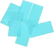 LALAFINA Polymer Clay Texture Mats Cutters 6pcs Set Embossing Mats for Clay Craft