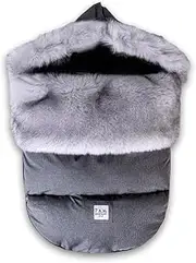 7AM Enfant Universal Stroller Footmuff - Water Repellent Rain Cover Winter Bunting Bag for Strollers & Car Seats, Soft Micro-Fleece & Plush Lined Stroller Footmuff for Baby Boy & Girl | TundraPOD
