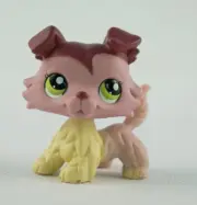 Mini Pet Shop Toys LPS #1723 Collection Collie Dog Pink Mauve Green Eyes Rare