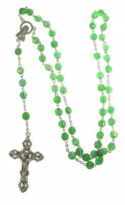 Irish J. C Walsh & Sons, Ireland GREEN ROSARY BEADS G80813