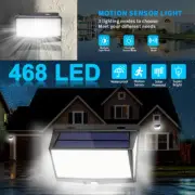 468 LED Solar Powered Lights Outdoor Motion Sensor Security Garden LED Lights AU