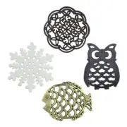 Cast Iron Kitchen Trivet Mat Pan Pot Stand Holder Pads Table Protector 4 Type