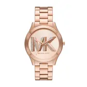 Michael Kors Slim Runway Three-Hand Rose Gold-Tone Stainless Steel Watch MK4733