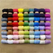 36 Colors Wool Felt Fibre Wool Yarns Roving for Needle Spinnings DIY Doll Craft