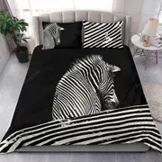 v5662 Bed Sheets Zebra Black White Color Stripes Duvet Cover Set Bedding Pillowcase Bed Sheets IU5662