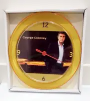 George Clooney 7" Gold novelty wall/desk Clock Brand new