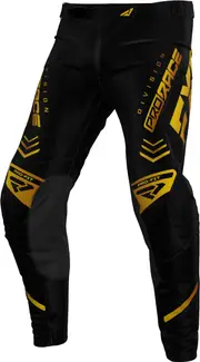 FXR Revo 2024 Youth Motocross Pants, black-gold, Size 24 Black Gold